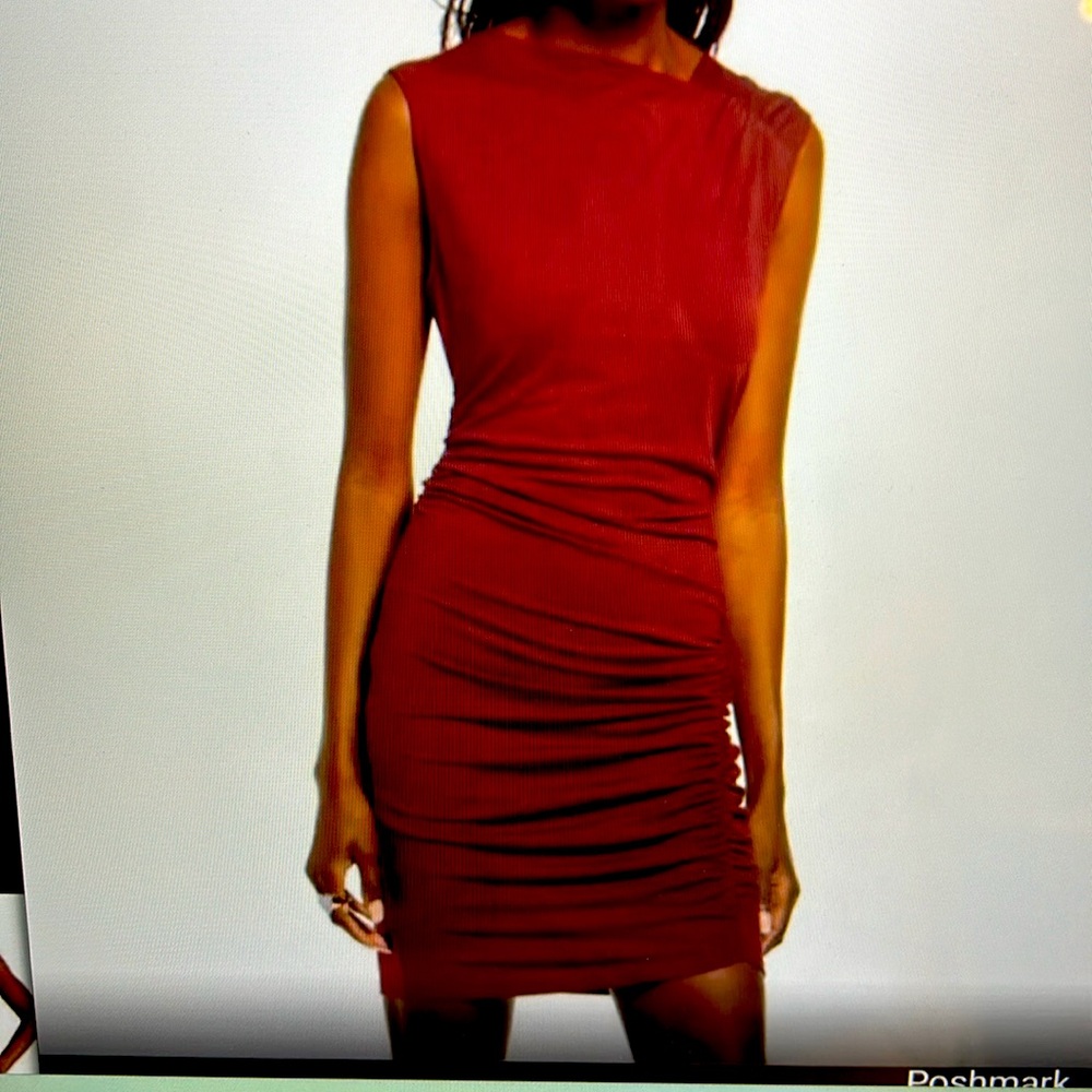 NWT Women’s  Bodycon Dress Size Small Color Burgundy, Holiday Dress